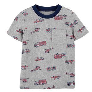 Carter's Toddler Boy Firetruck/First Responder Pocket Graphic T-shirt   Size 4